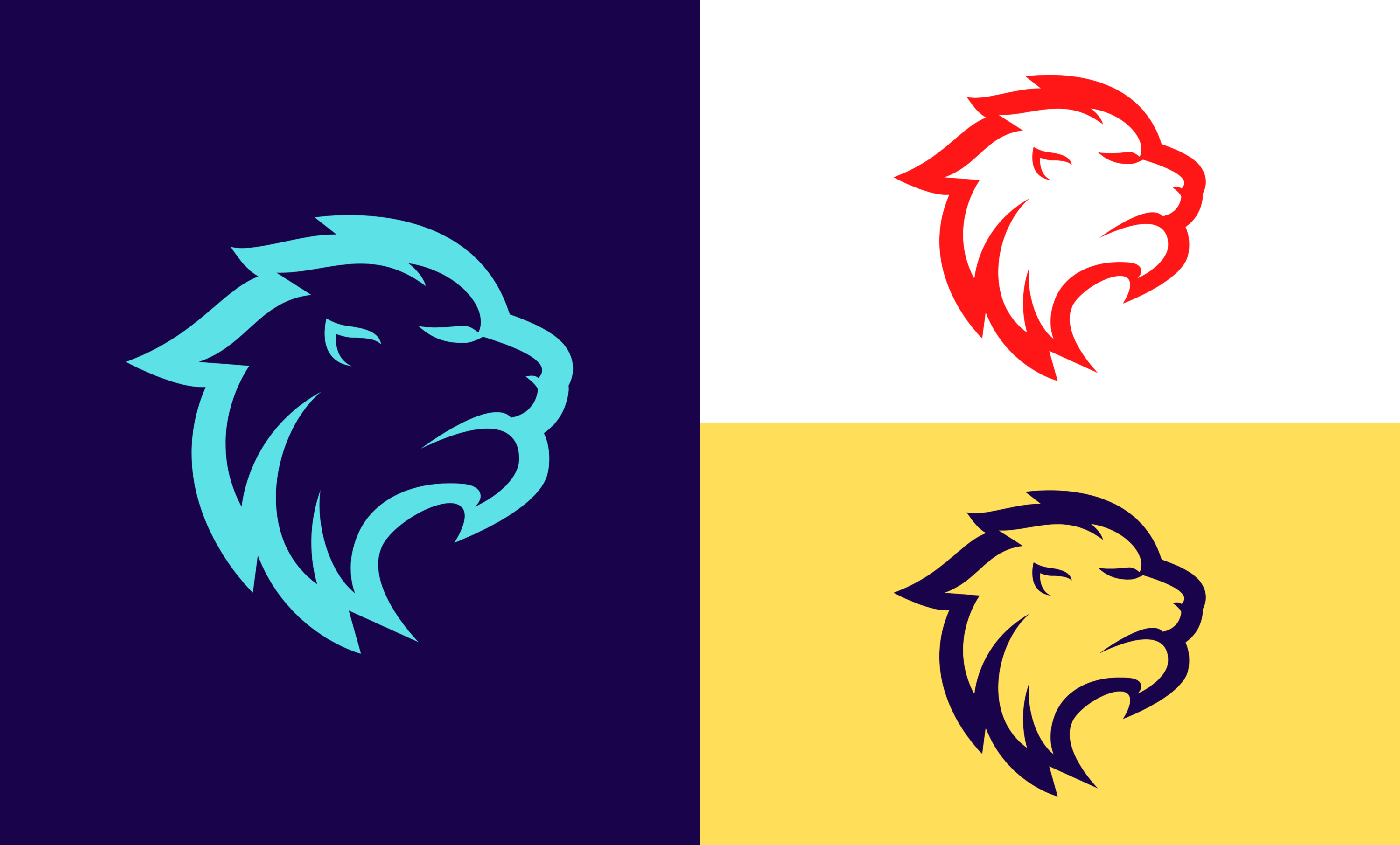 Lion Face Logo Design Template