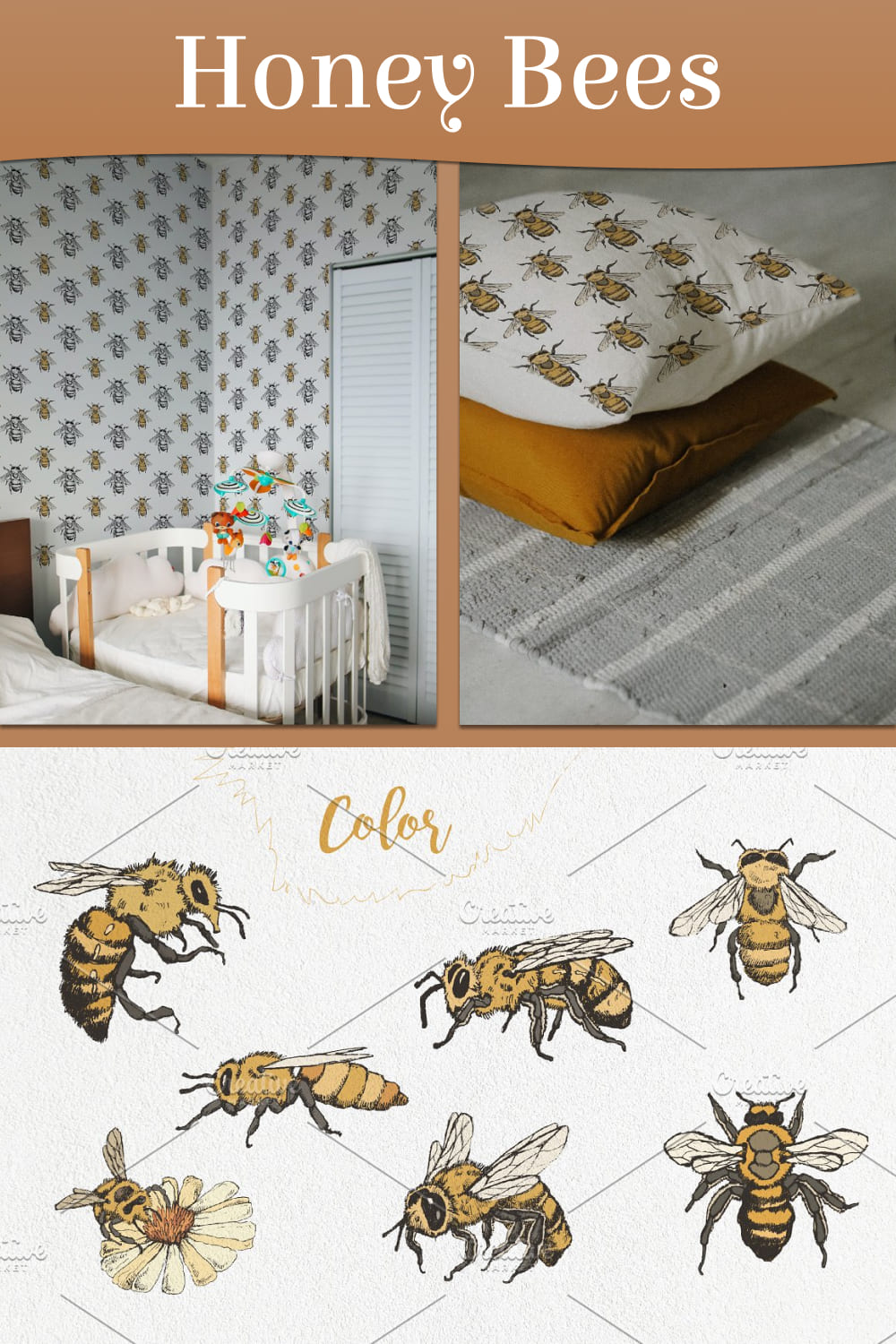 Honey bees - pinterest image preview.