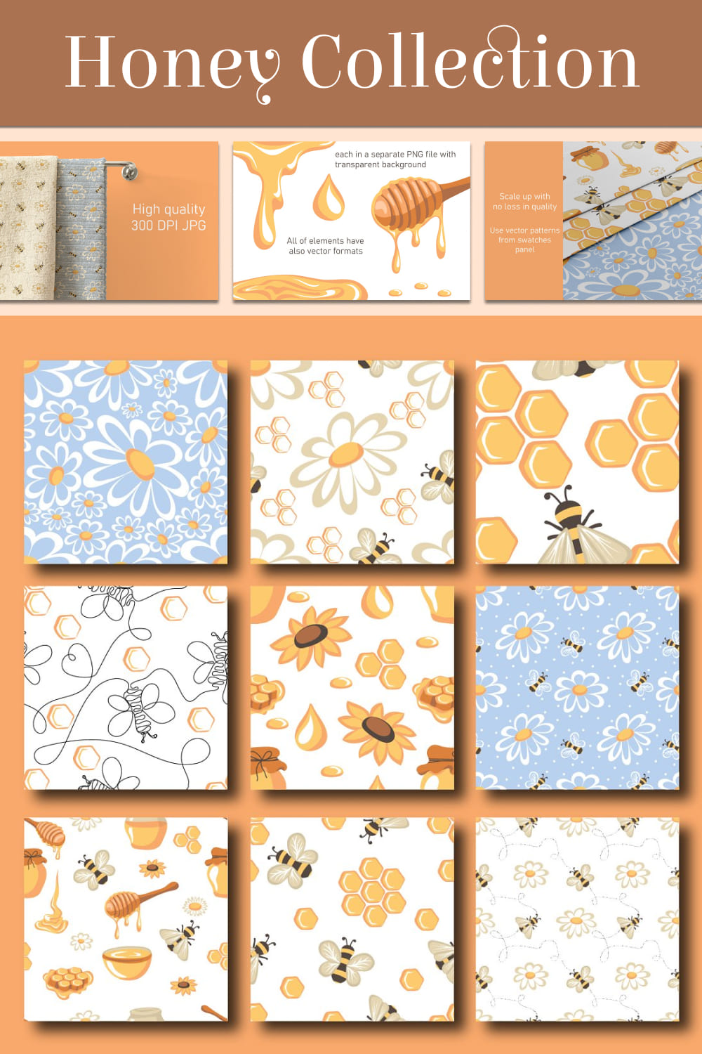 Honey collection - pinterest image preview.