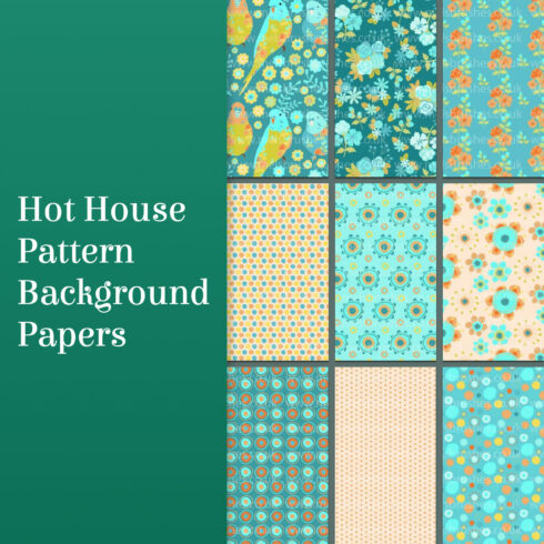 Hot house pattern background papers - main image preview.