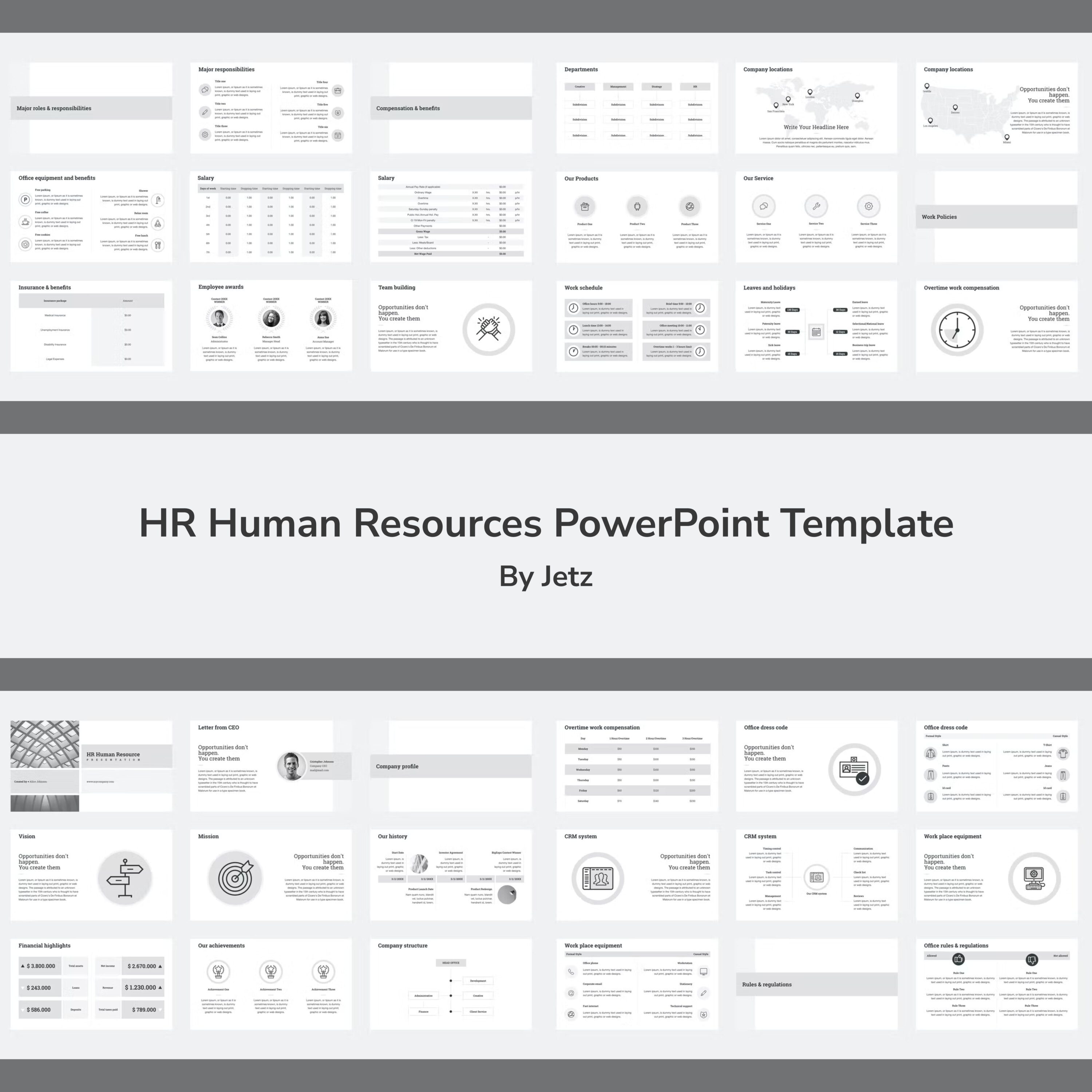 HR Human Resources PowerPoint Template.