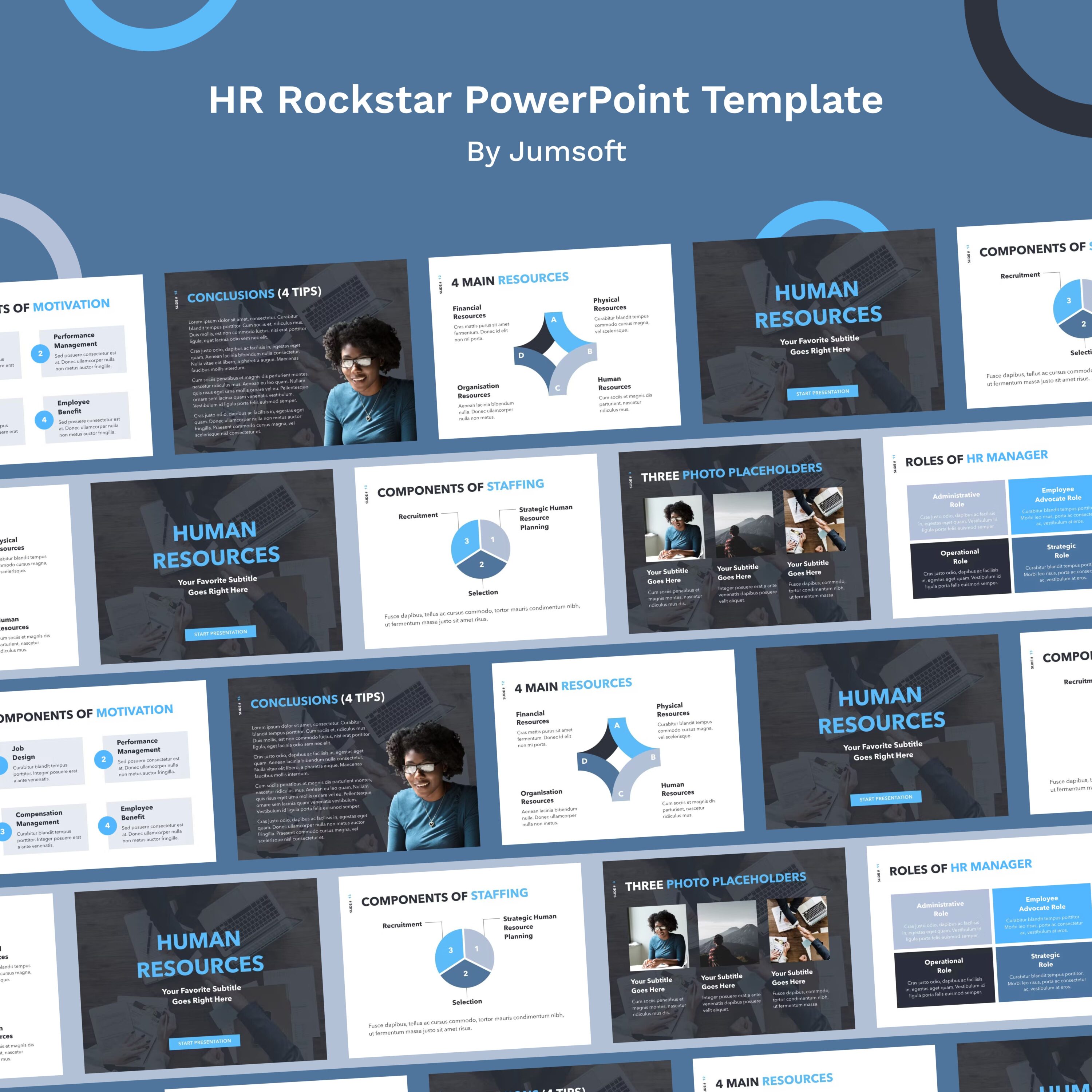 HR Rockstar PowerPoint Template cover.