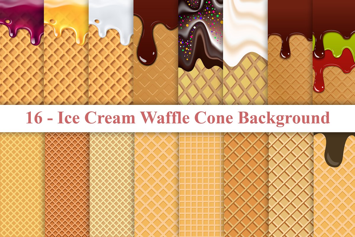 Ice Cream Waffle Cone Texture
