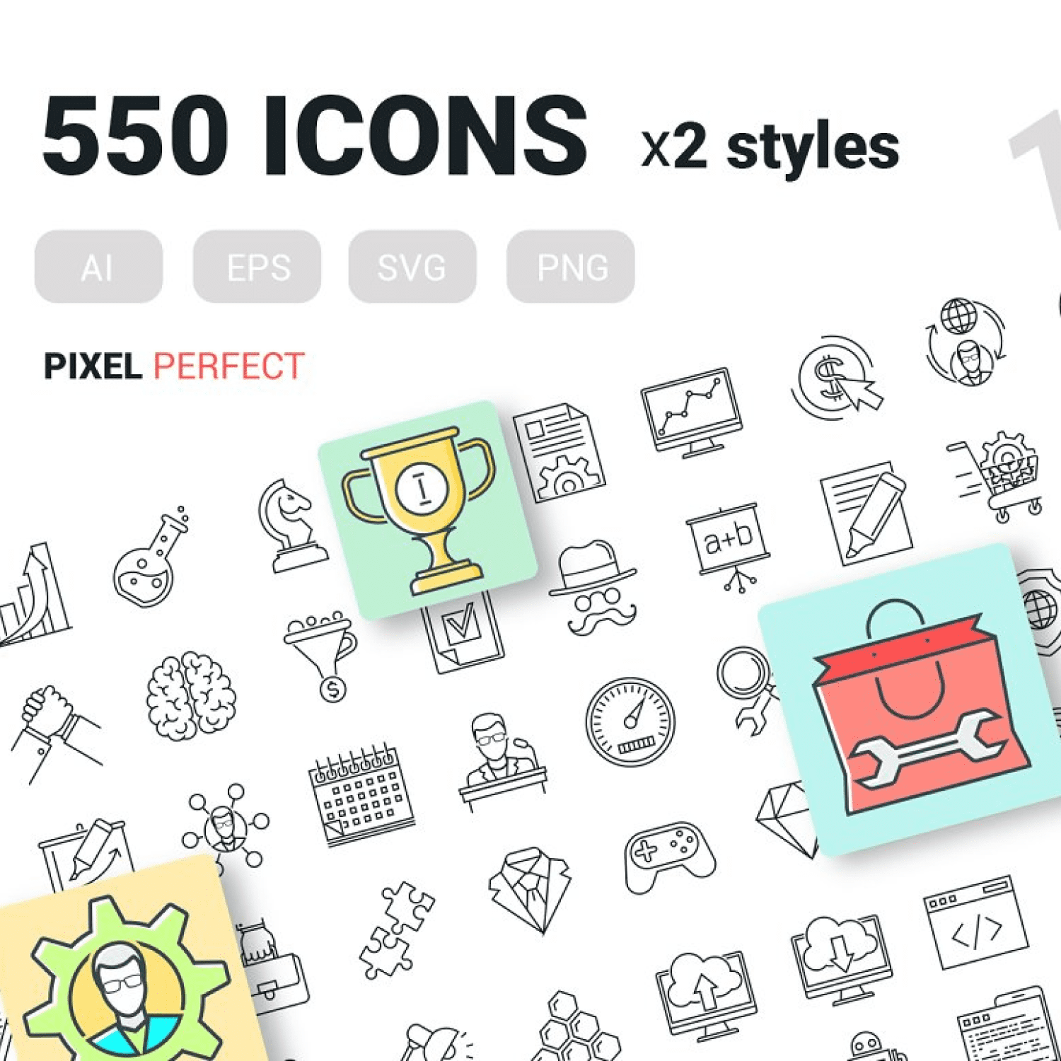 Icons pack - main image preview.