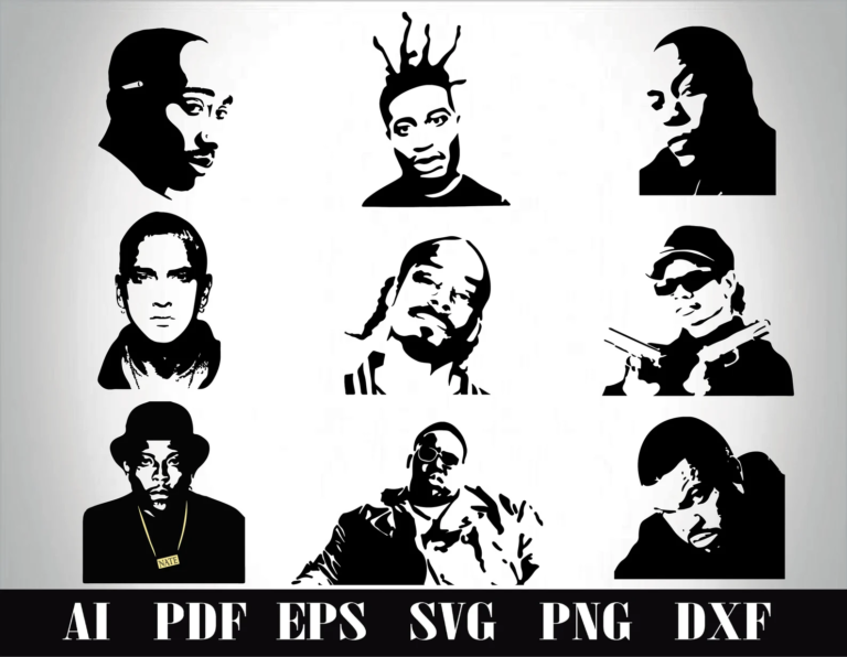 Rap Artists Silhouette/Stencil Bundle - Snoop Dogg – MasterBundles