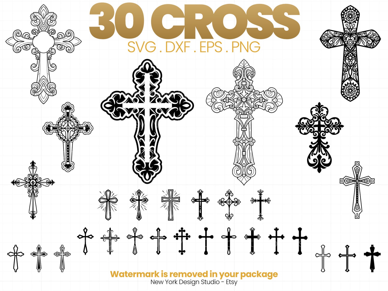 fancy cross clipart