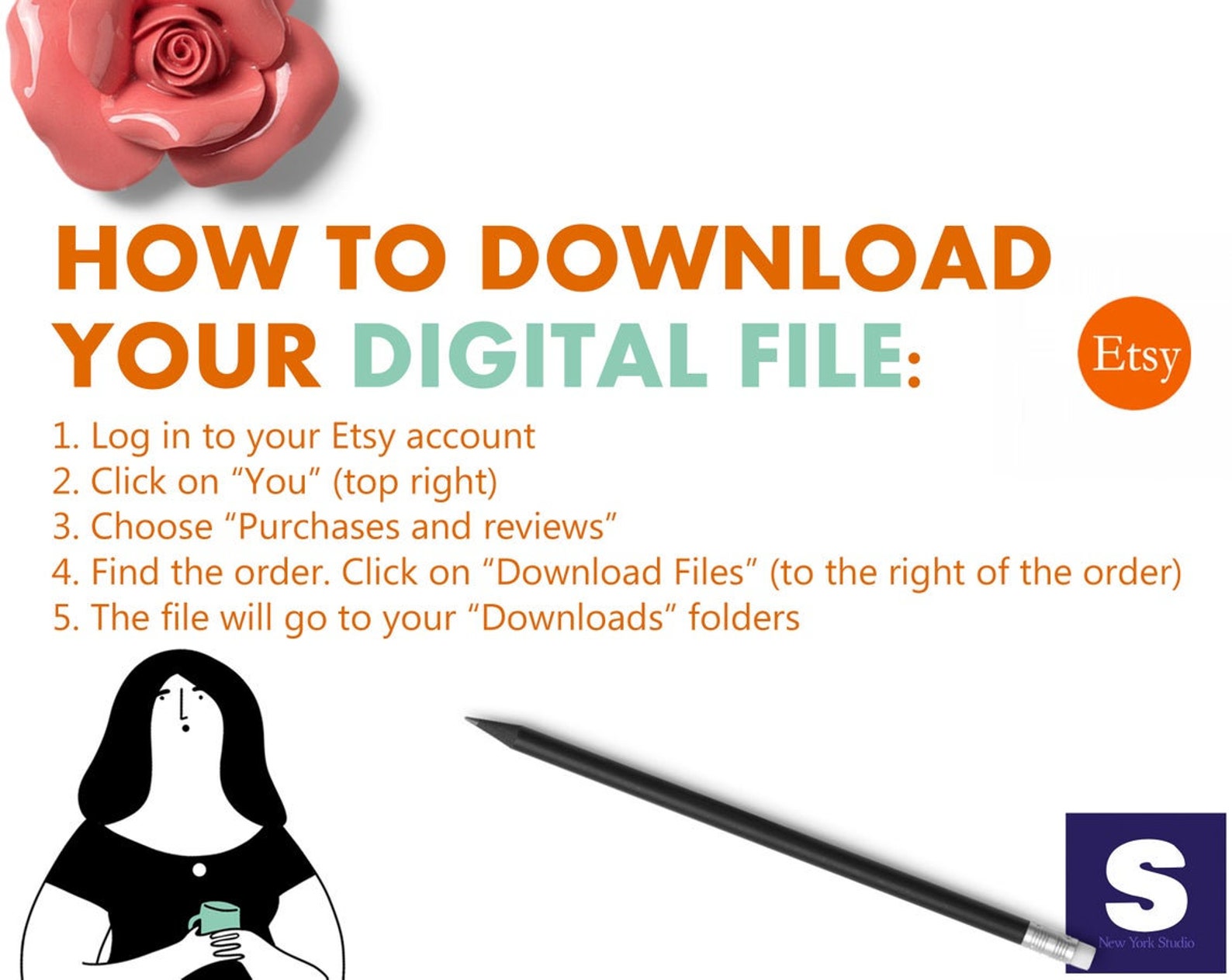 How to download your digital file.