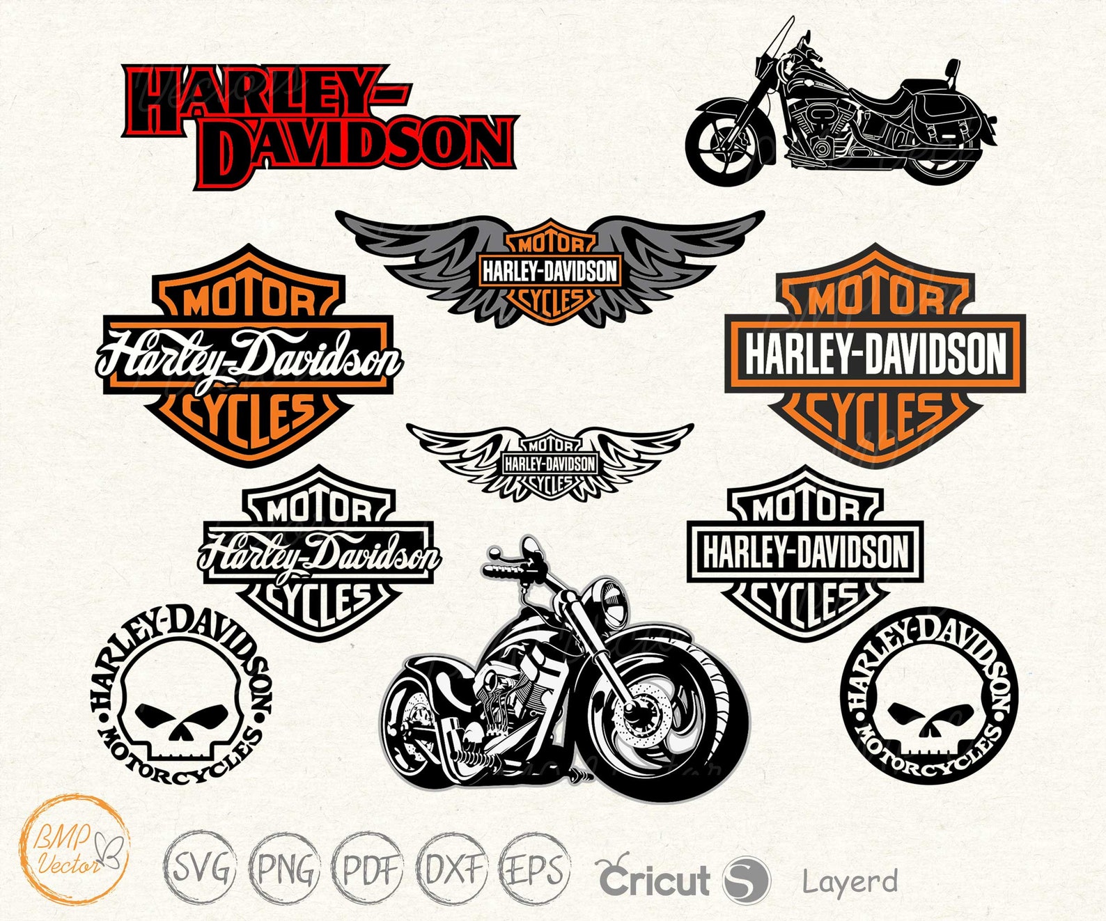 Cover image of Harley Brand Logo Vector Bundle.