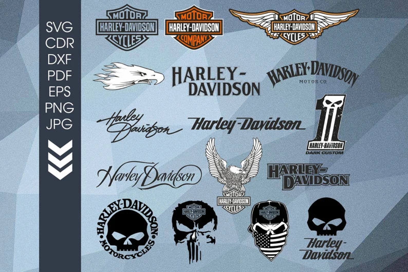 Harley-Davidson #1 Logo Enamel Keychain – Red, White & Blue, PC4321