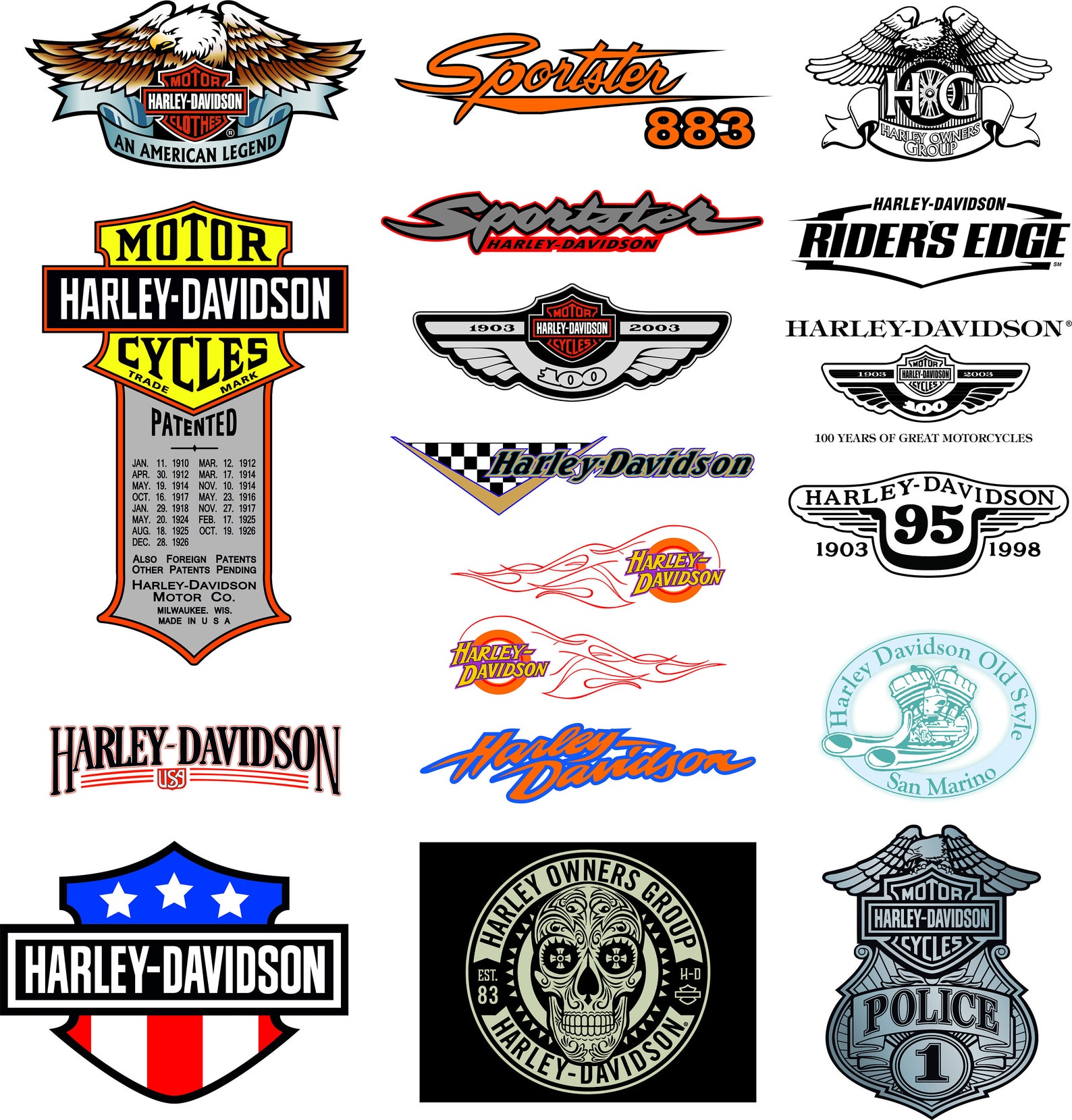 Cool SVG collection in retro style.