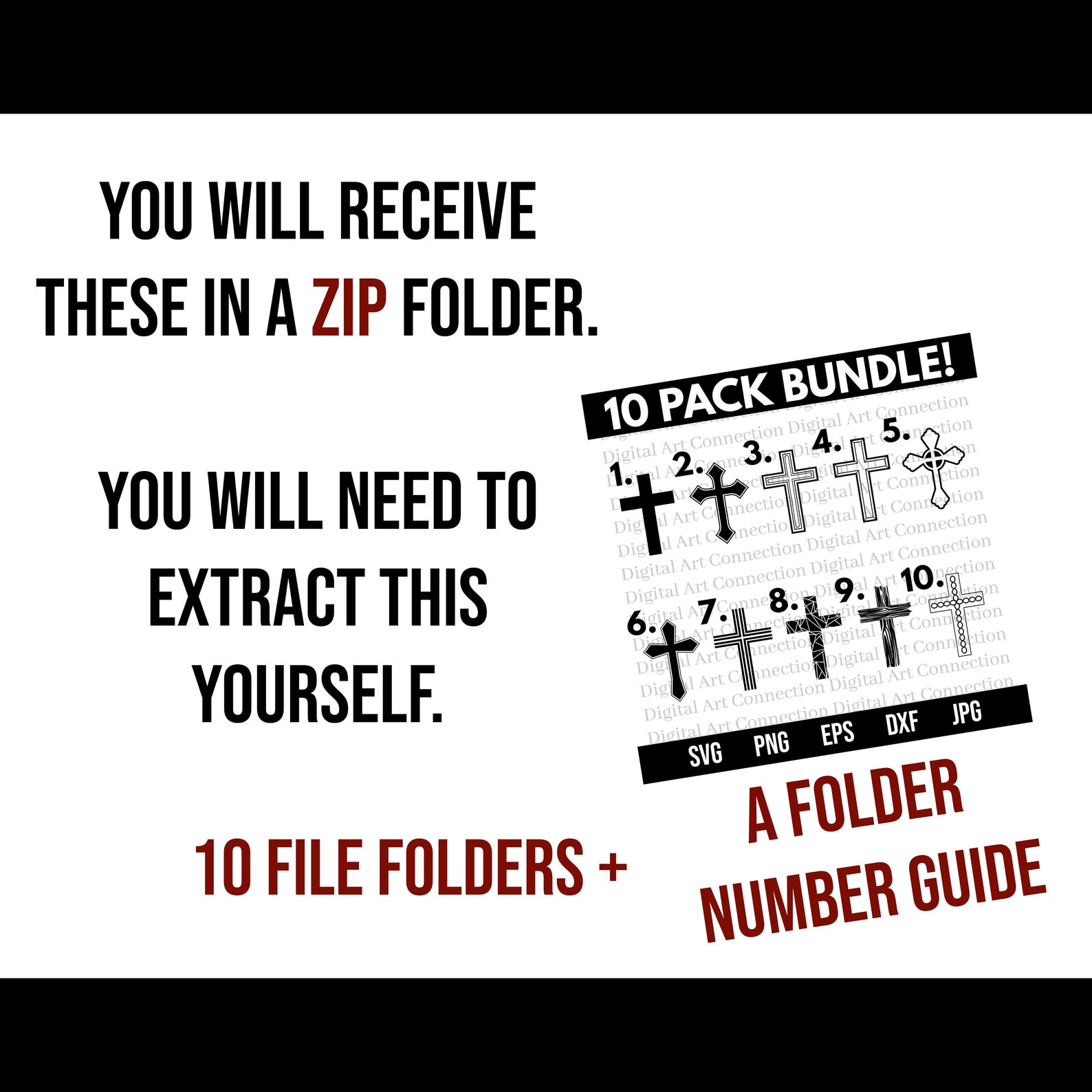 A folder number guide.