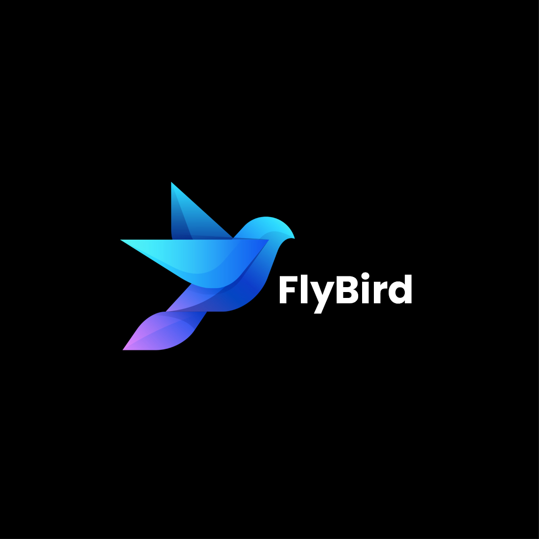 Gradient Bird Logo previews.