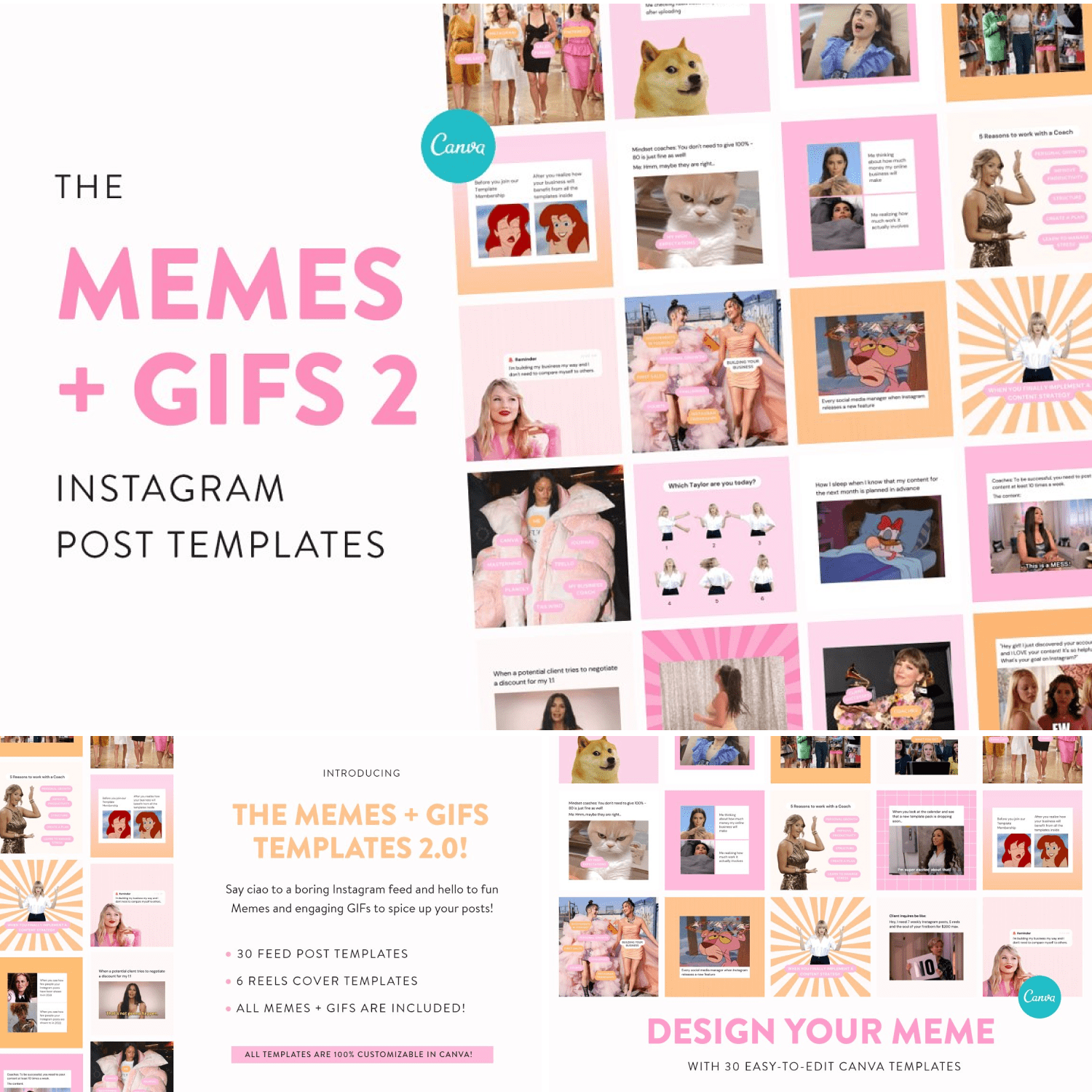 Instagram Memes + Gifs Template Pack 2.0 - My Social Boutique