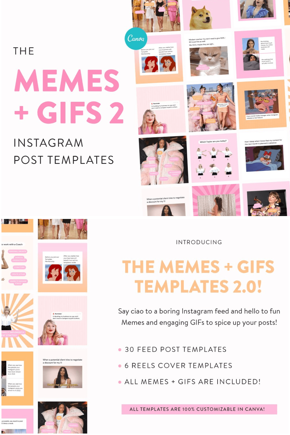 Instagram Memes + Gifs Template Pack 2.0 - My Social Boutique
