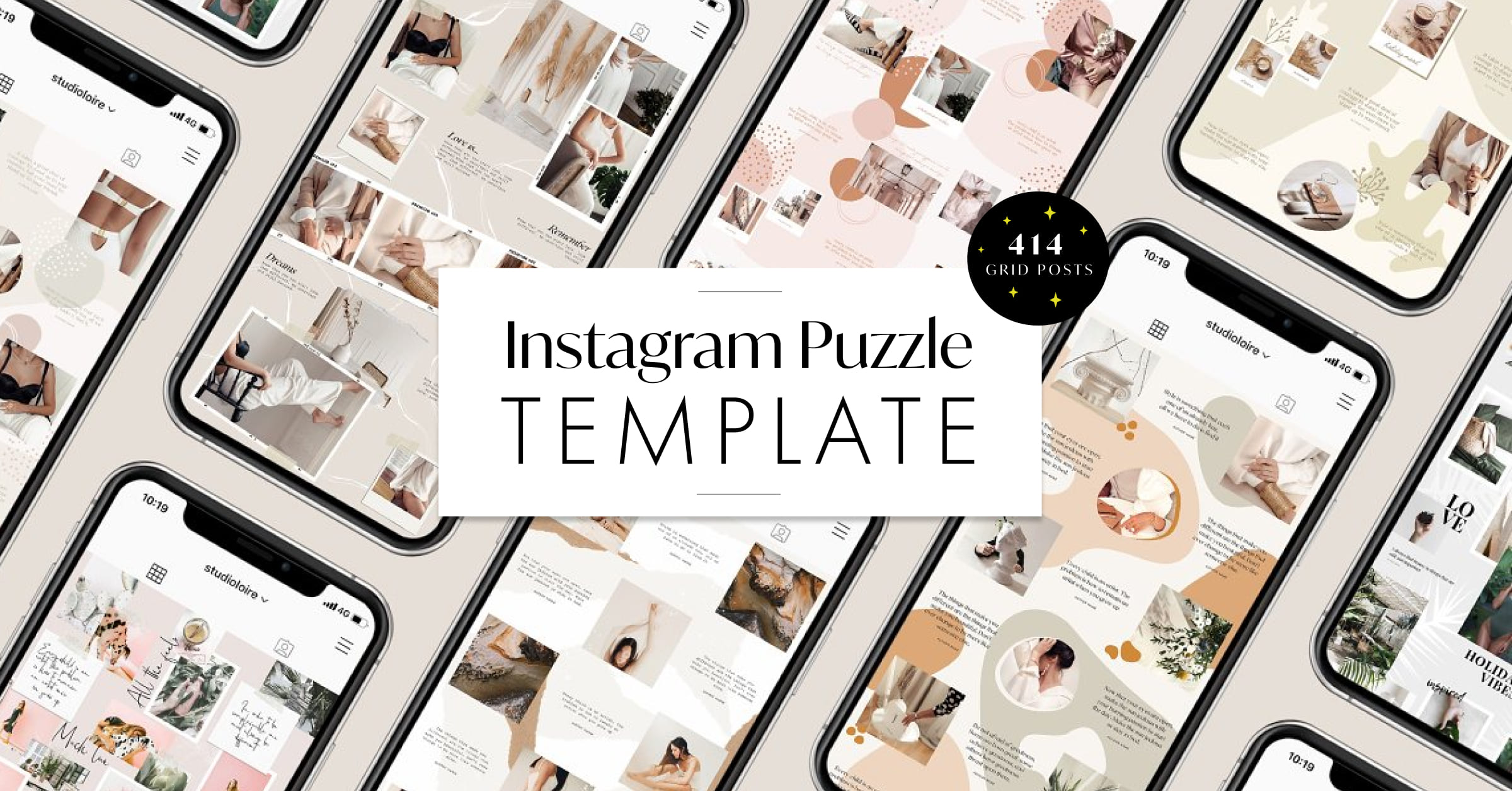 Instagram Puzzle Template Bundle – MasterBundles