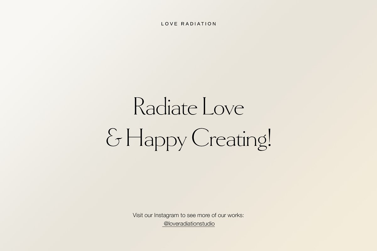 Radiate love & happy creating.