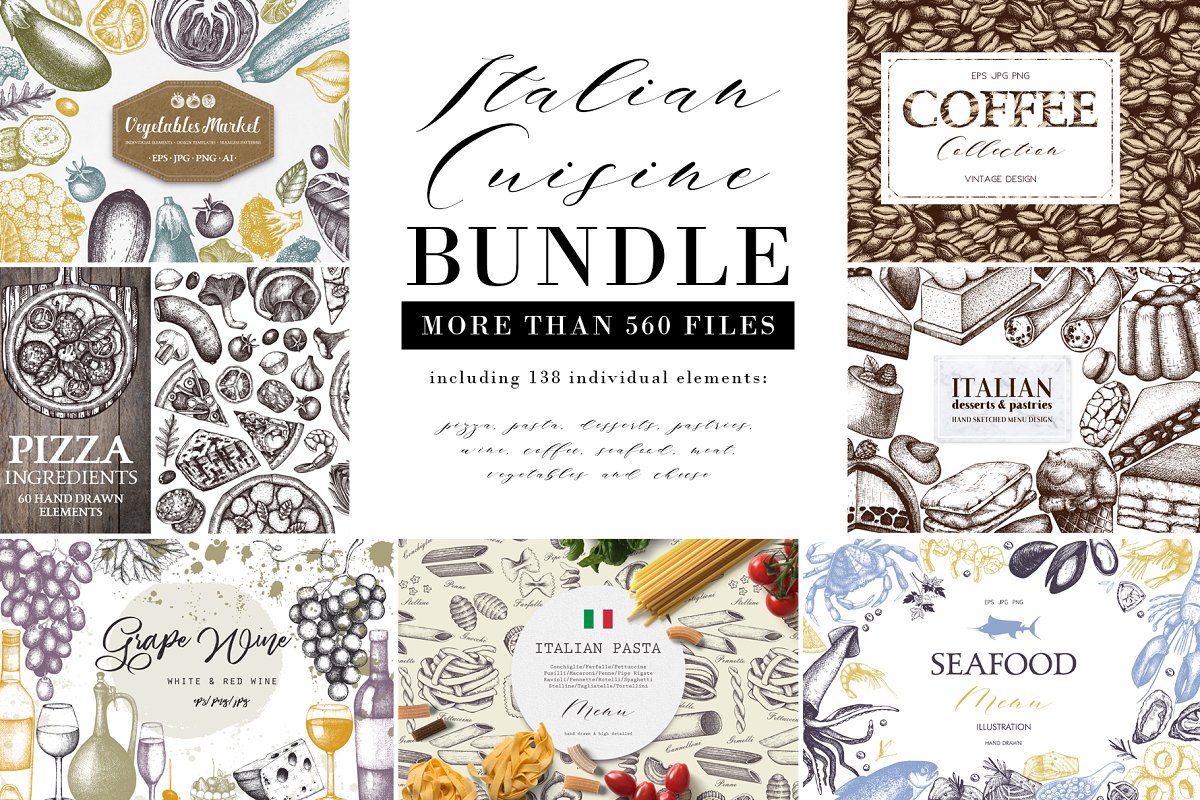 Italian cuisine bundle image.