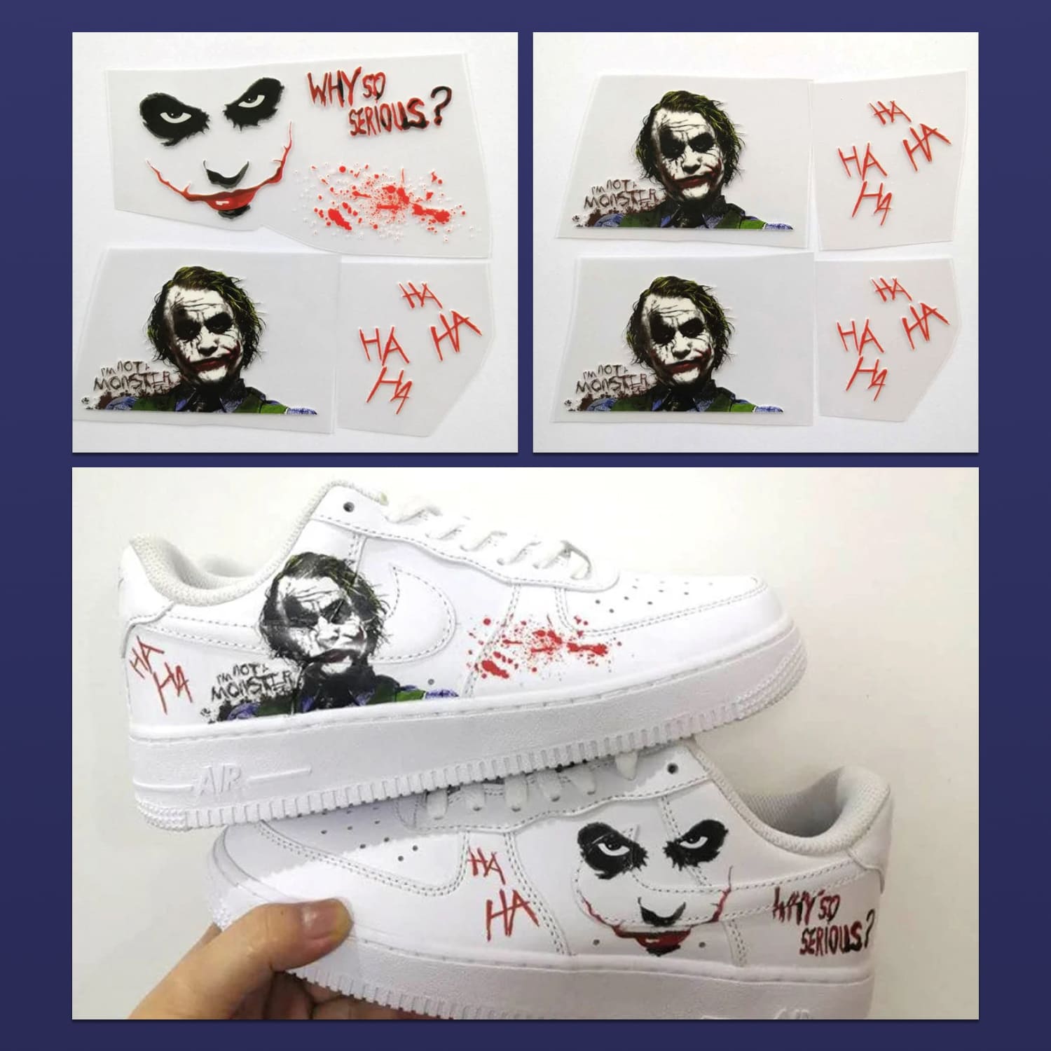 Joker Iron On Stickers For Custom Shoes cover.