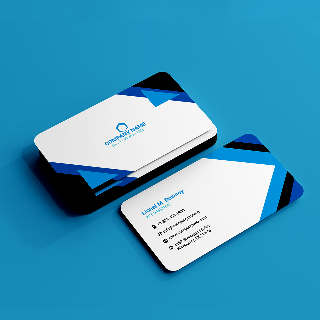 Colorful Minimal and Modern Business Card Visiting Card Template previews.