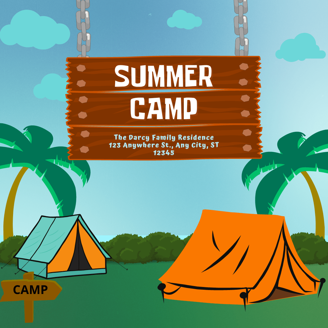 10 Editable Instagram Summer Camp Templates Board Example.