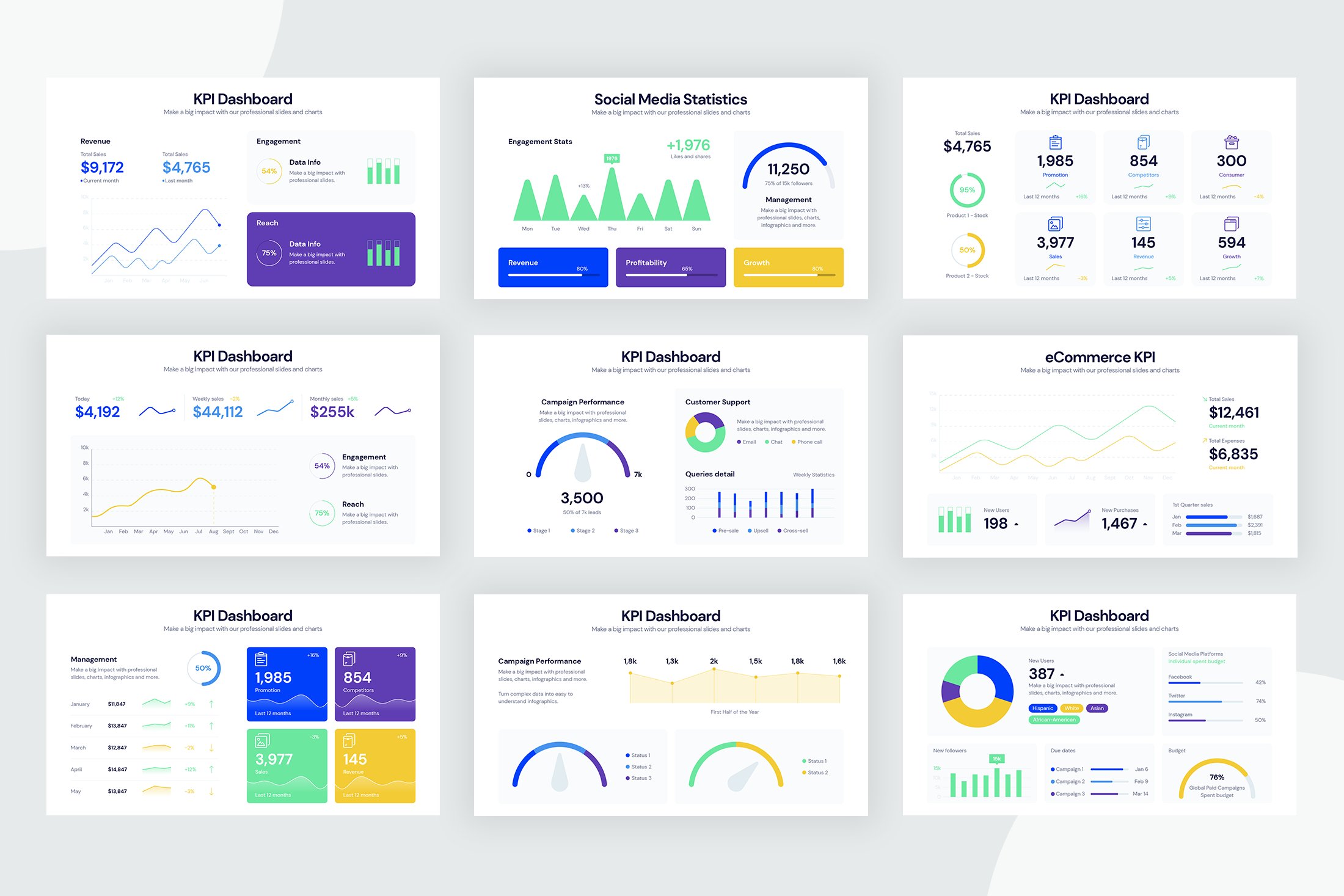 So cool and colorful infographics in a modern style.