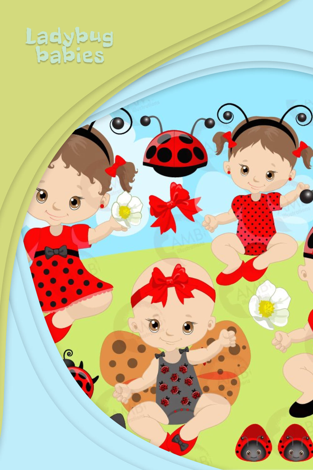 Ladybug babies - pinterest image preview.