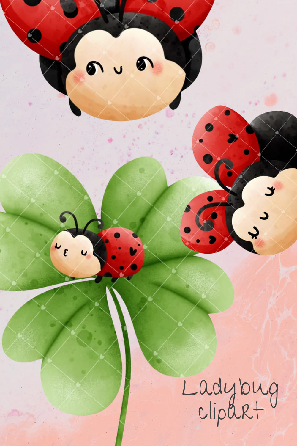 Ladybug clipart - pinterest image preview.