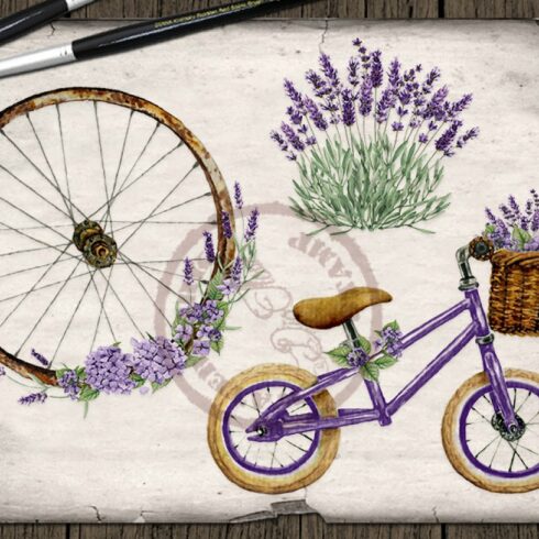 Lavender Ride Bicycle Illustration Master Bundles   Lavenderridecmmockup D  490x490 