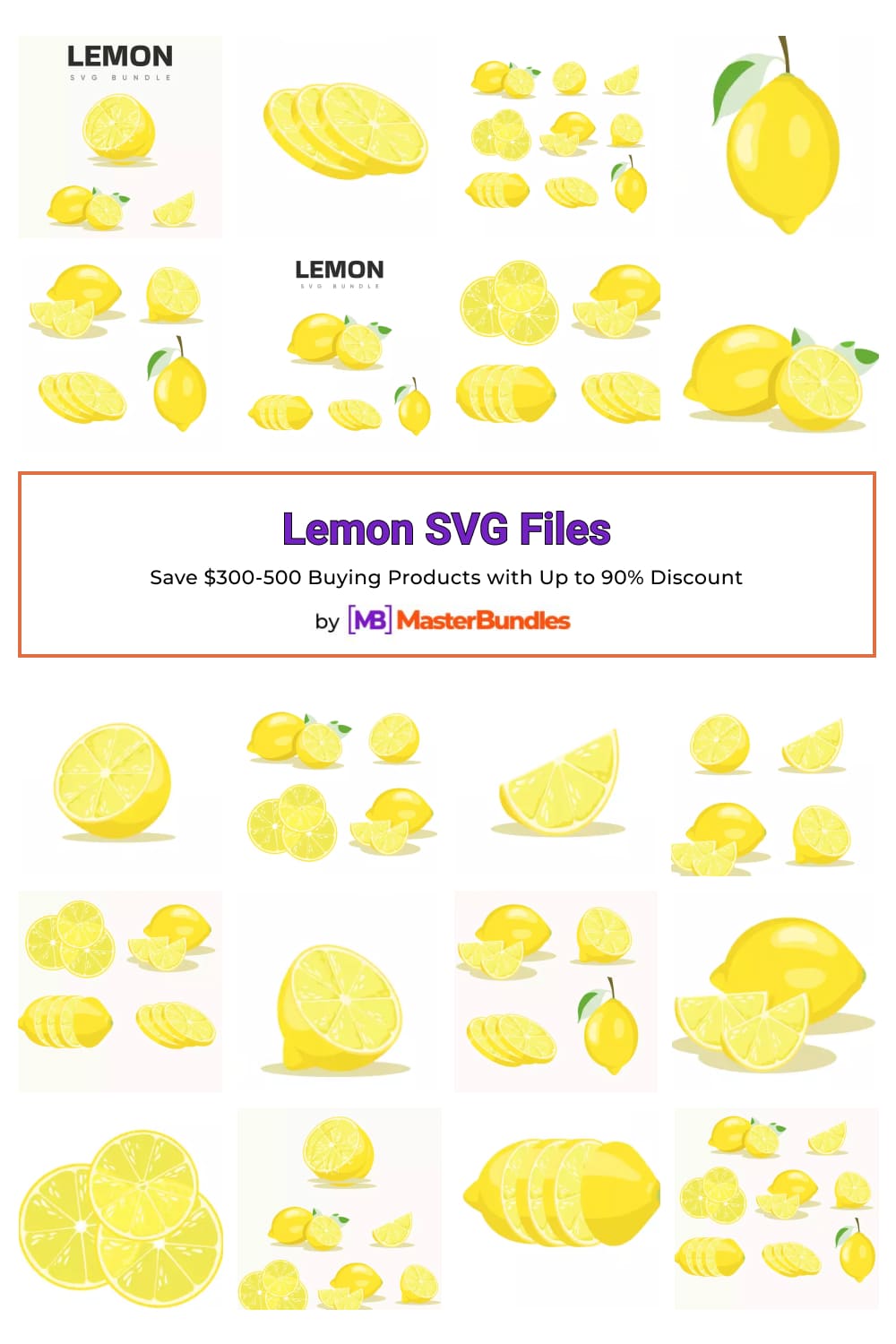 Lemon SVG Files Pinterest image.