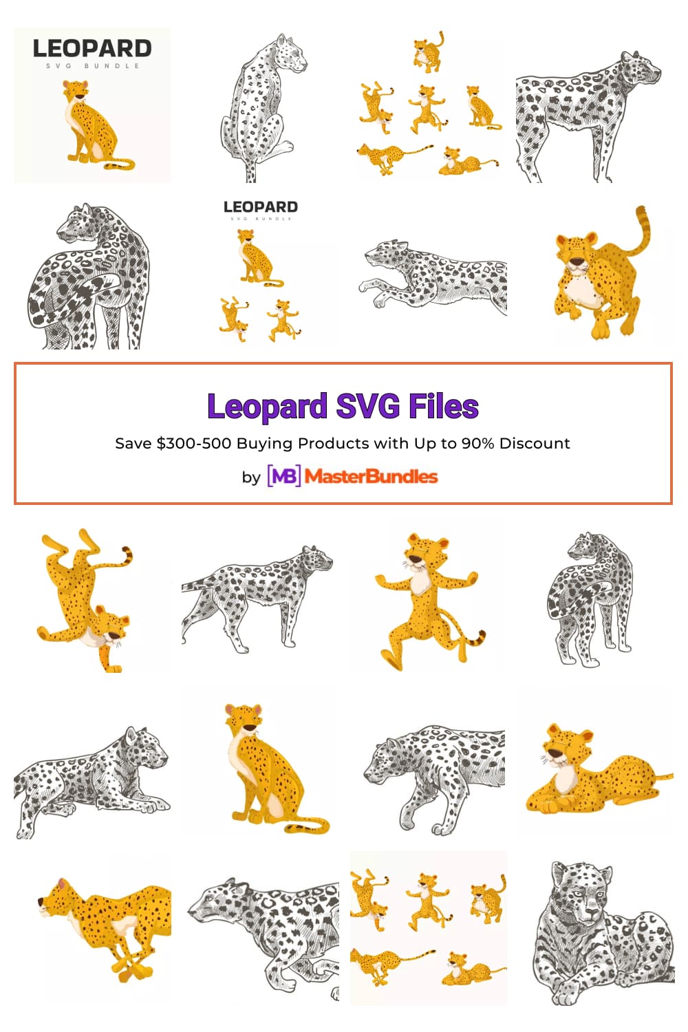 Leopard SVG Files Pinterest image.