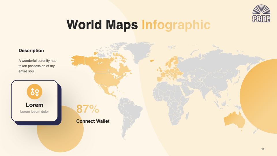 World maps infographic.