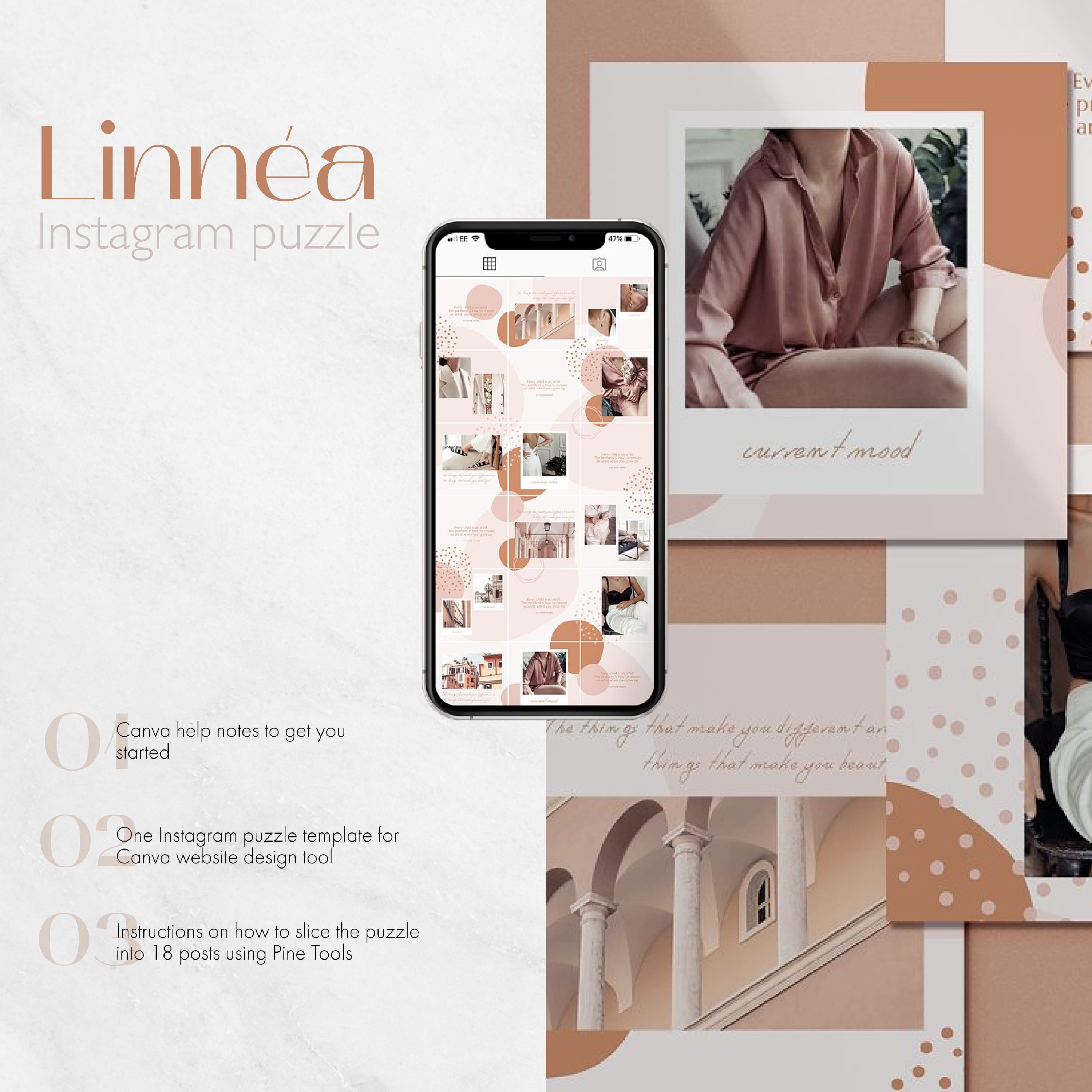 Linnéa Instagram puzzle | CANVA cover.