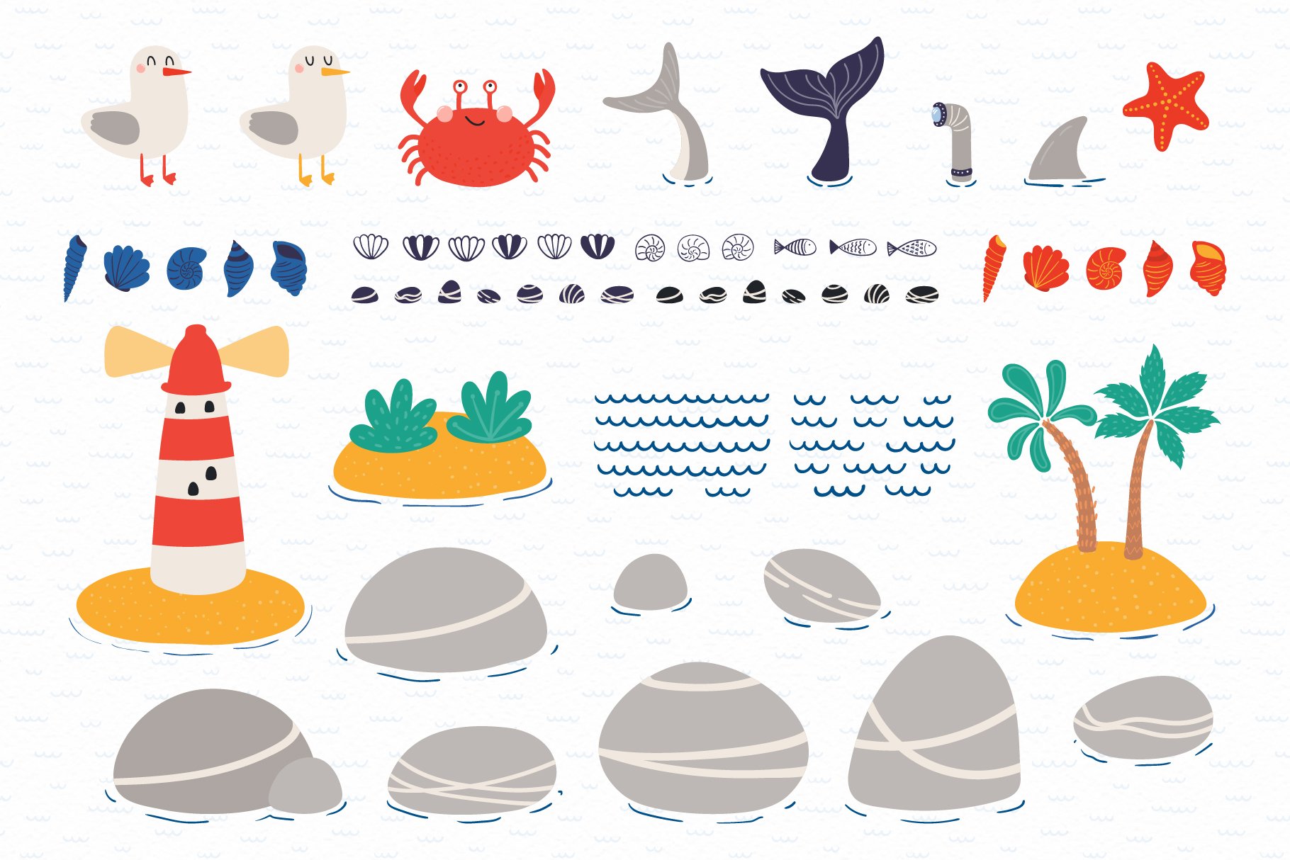 Sea animals for your collection.
