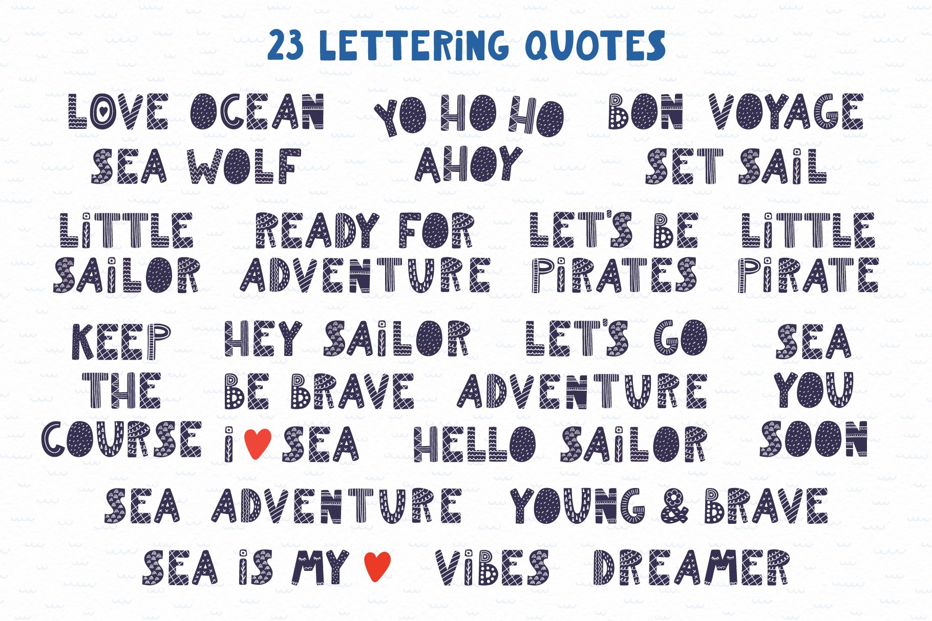 Some lettering quotes.