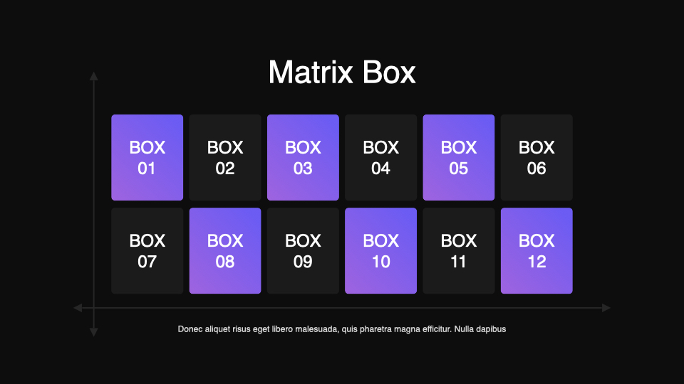 Bicolor matrix box.