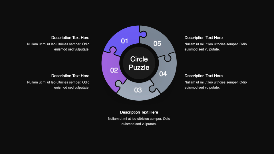 Circle puzzle infographic.