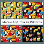 Macaw and toucan patterns - main image preview.