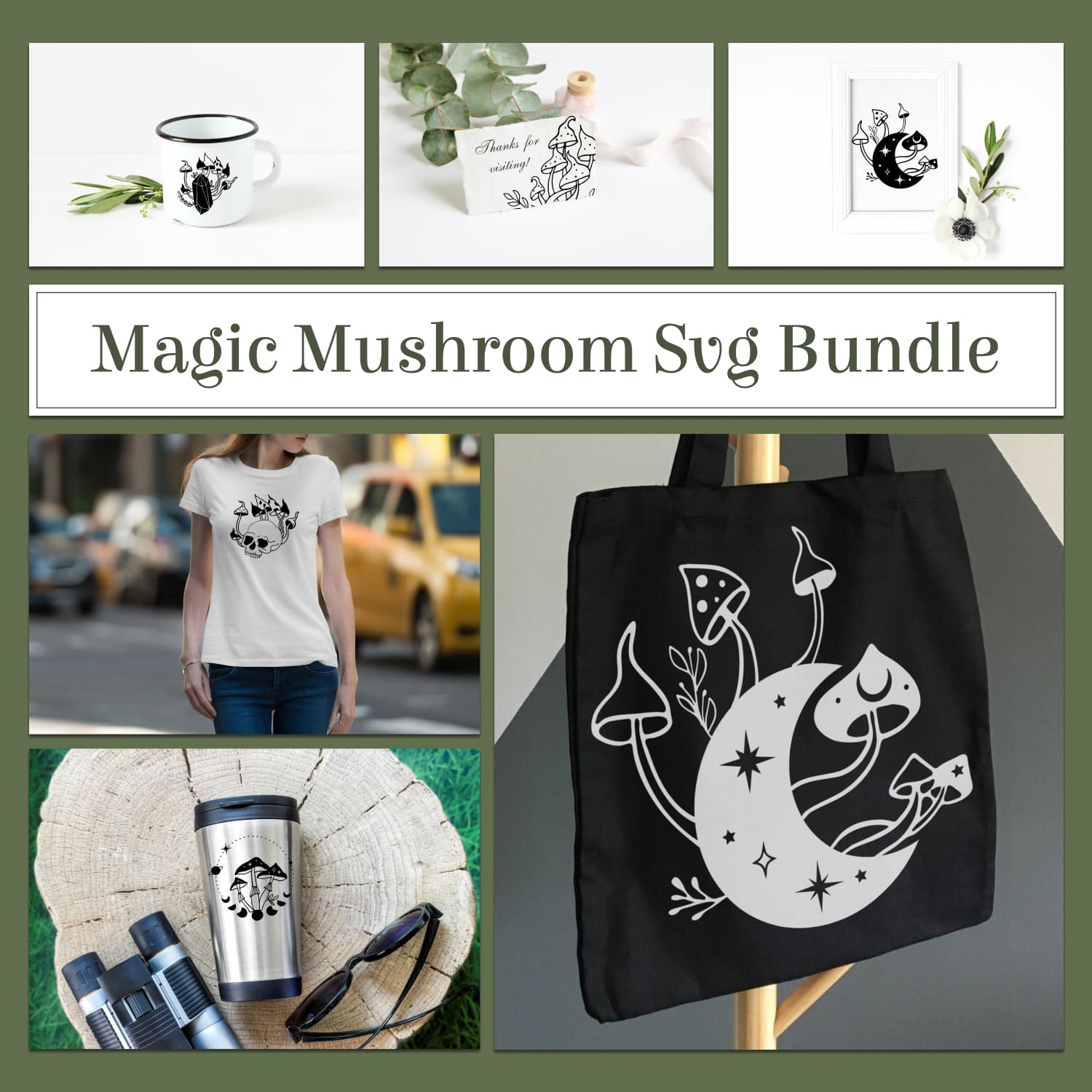 Magic Mushroom Svg Bundle, Mushroom Svg Bundle, Celestial.