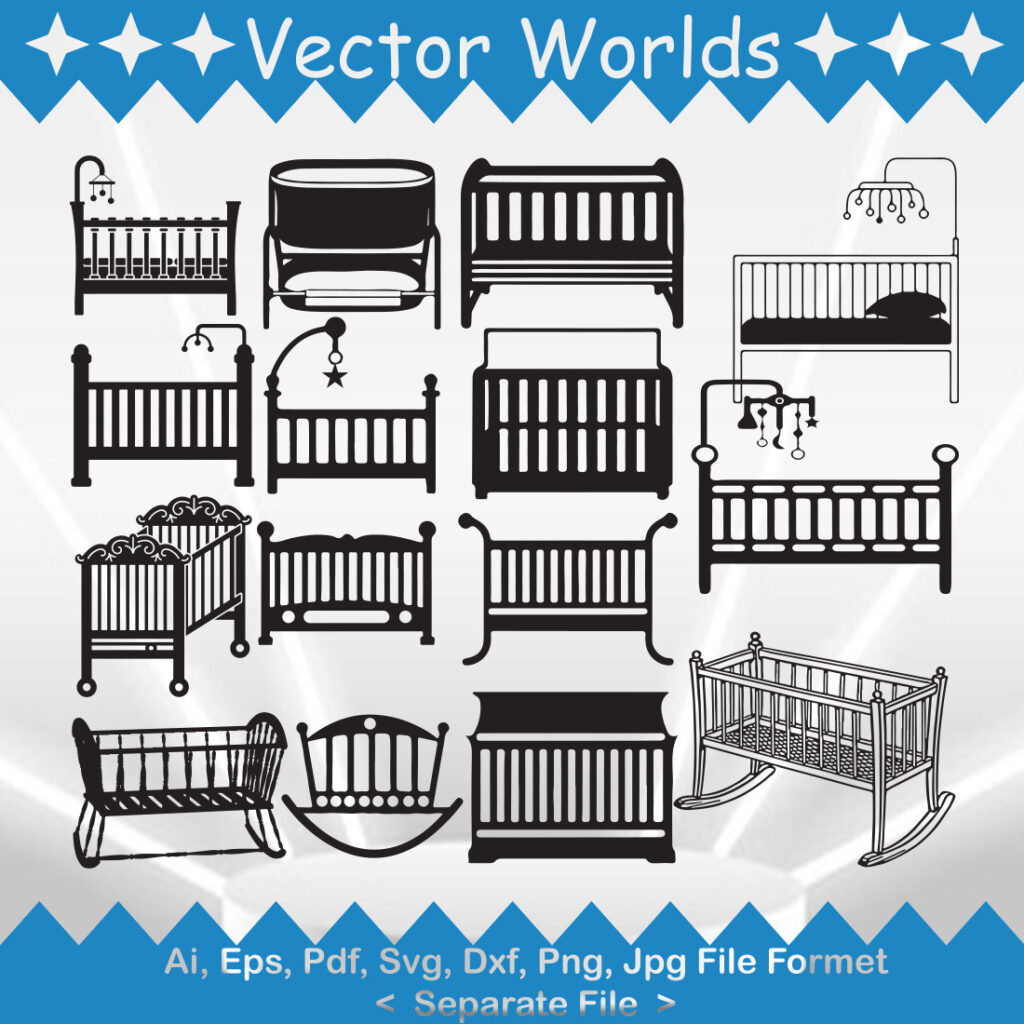 Baby Crib svg, Baby Cribs svg, Baby svg, Cribs, crib, SVG, ai, pdf, eps