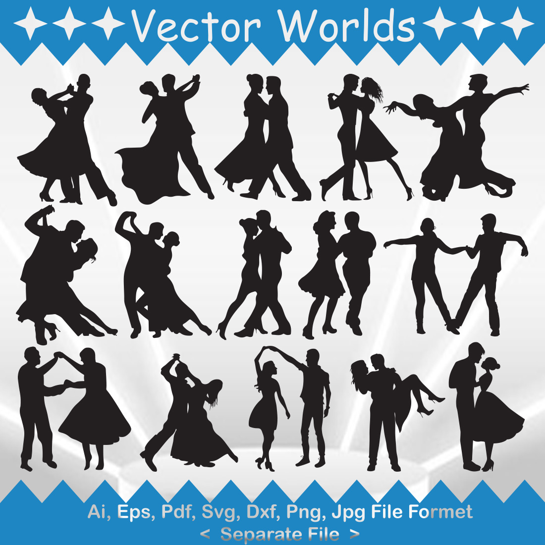 Ballroom Dance SVG, PNG, EPS, AI, PDF, DXF cover image.