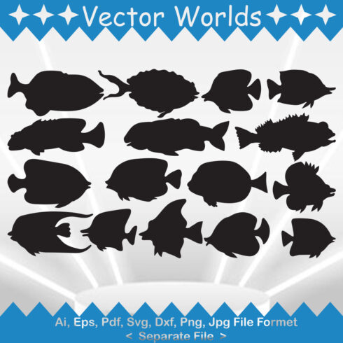 Aquarium Fish SVG, AI, PDF, EPS, DXF, PNG cover image.