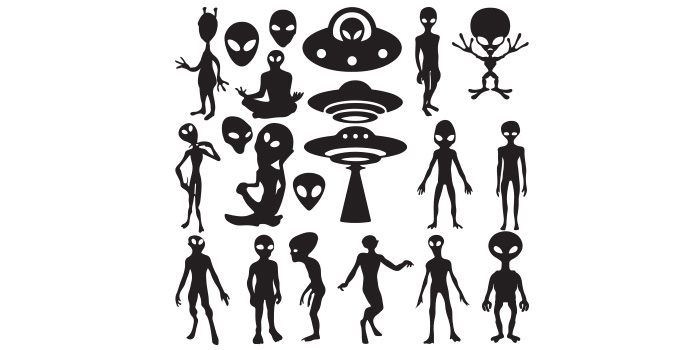 Alien And UFO SVG Illustration Facebook Image.