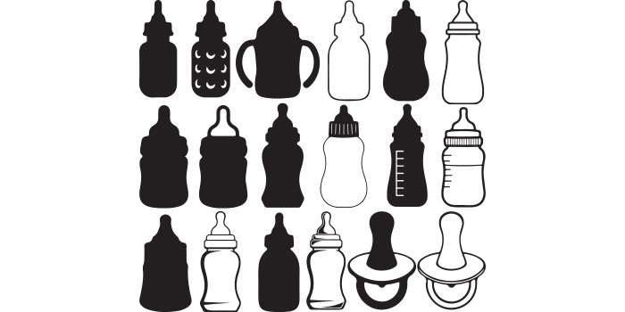 Baby Bottle svg, Bottle SVG, AI, PDF, EPD, DXF, PNG, EPS facebook image.