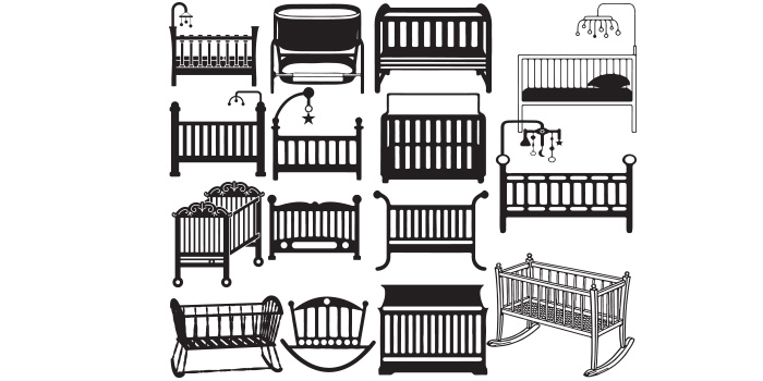 Baby Crib SVG, AI, PDF, EPD, DXF, PNG facebook image.