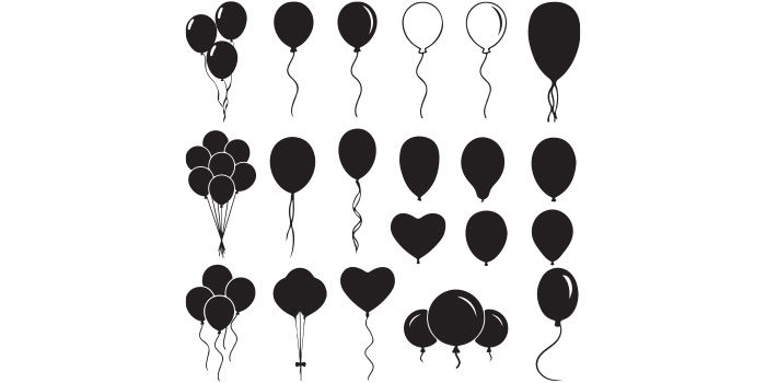 Balloon SVG, PNG, EPS, AI, PDF, DXF facebook image.