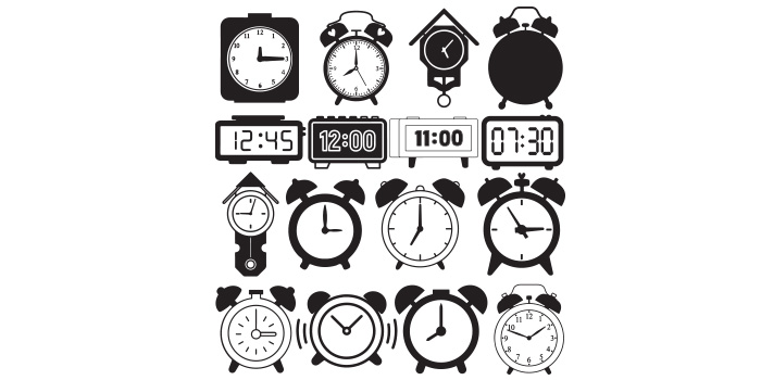Alarm Clock Svg Template Facebook Image.