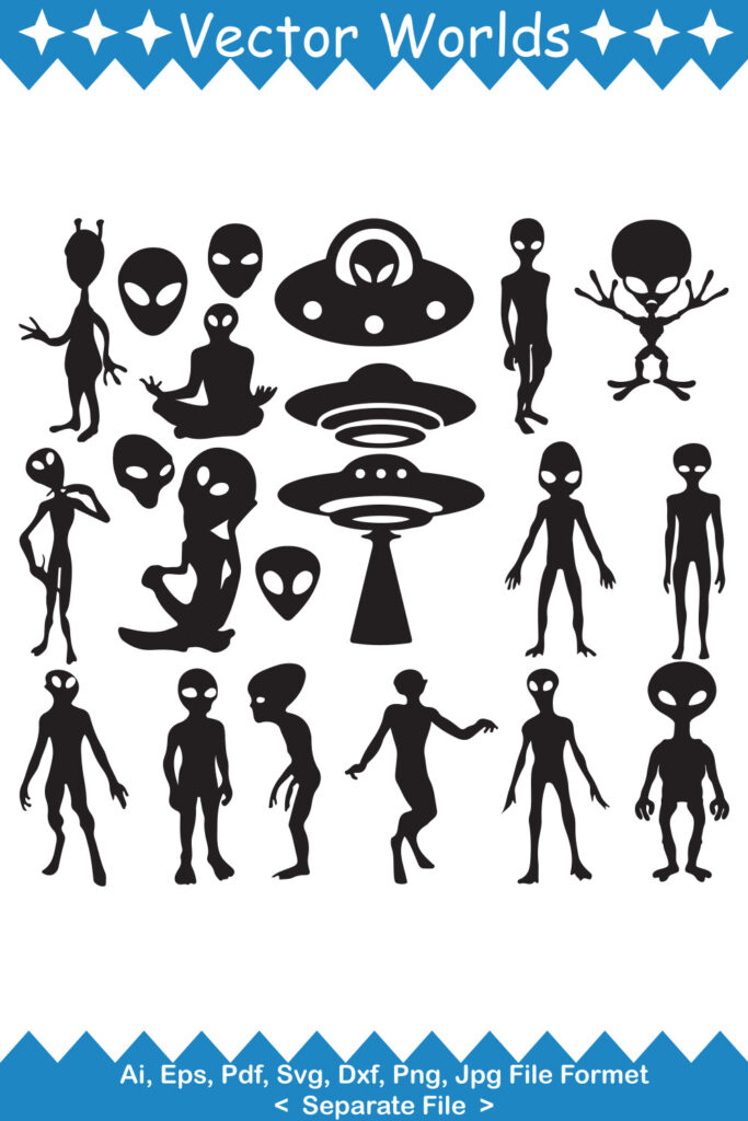 Alien svg, Aliens svg, Ufo svg, sci fi, space, SVG, ai, pdf, eps, svg ...