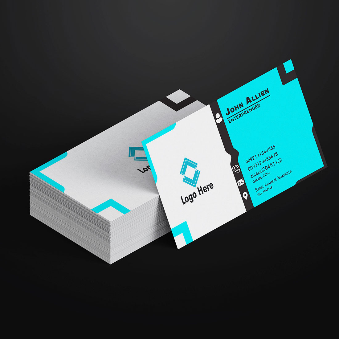 Colorfull Business Card Design previews.