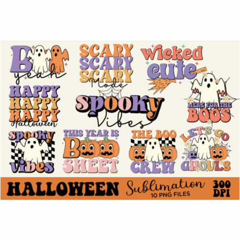 10 Halloween Png Sublimation Bundle Only $10 cover image.
