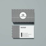 Black and White Pattern Business Card cover image.